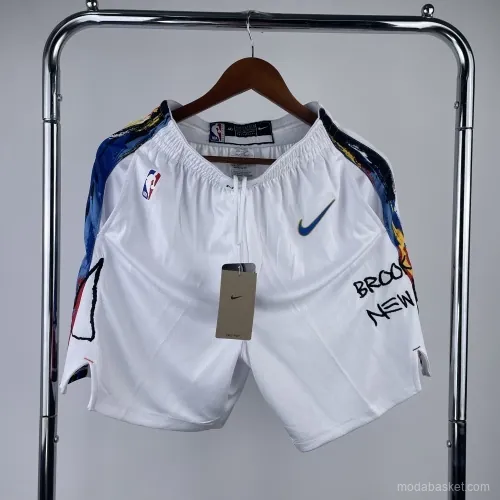 BROOKLYN NETS WHITE PANTALONES