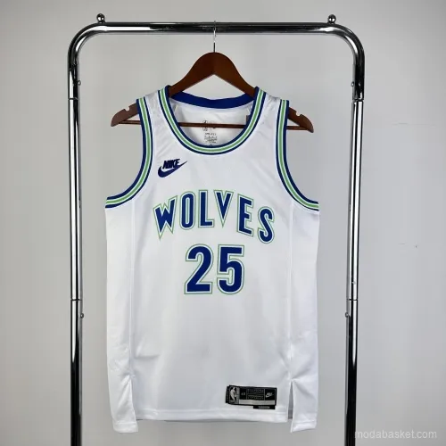 MINNESOTA TIMBERWOLVES WHITE - ROSE 25