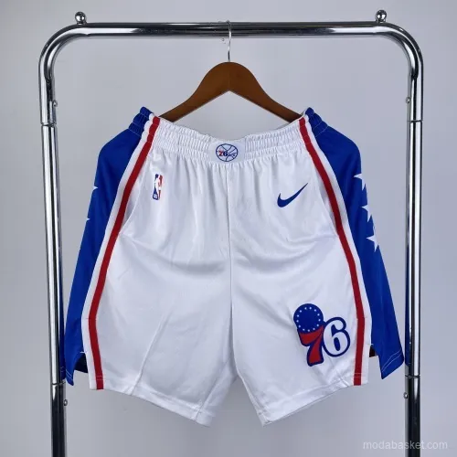 PHILADELPHIA 76ERS WHITE PANTALONES